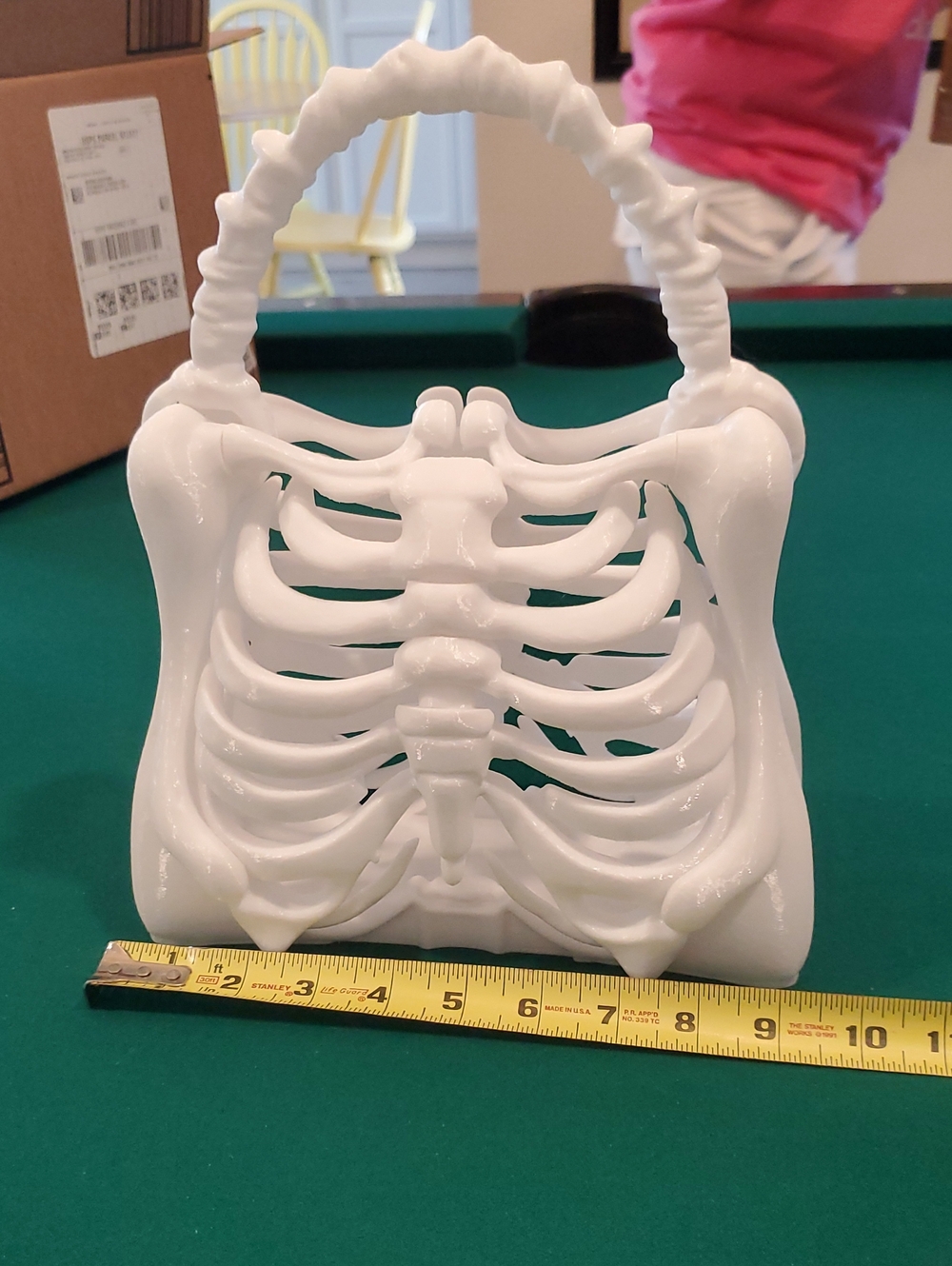 3-D Printed White Skeleton Ribcage Handbag - Novelty Purse
